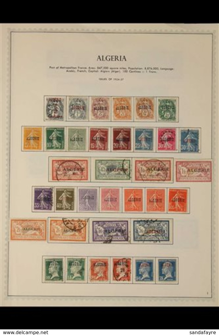 ALGERIA  1924-1957 Mint & Used Virtually All Different Collection On Pages, Includes 1924-25 Opts Set Mint Or Used, 1926 - Other & Unclassified