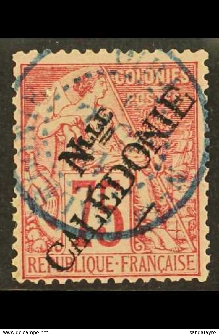 NEW CALEDONIA  1892 75c Carmine On Rose, P.14x13½, Yvert 33, SG 29, Very Fine Used With Blue C.d.s. Postmark. For More I - Other & Unclassified