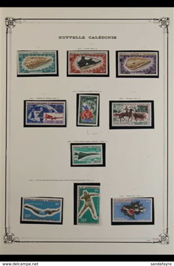 NEW CALEDONIA  1968-1976 AIR POST NEVER HINGED MINT COLLECTION. Includes A Highly Complete Range For The Period Presente - Other & Unclassified