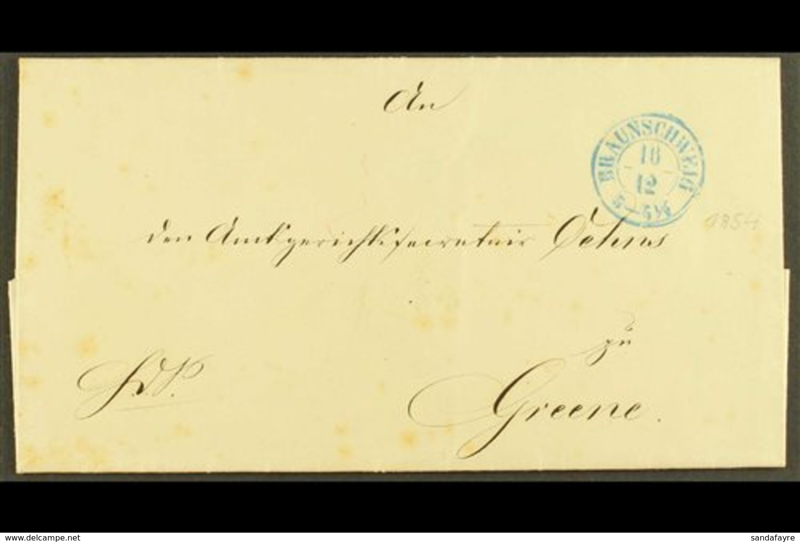 BRUNSWICK  1825-1862 Five Stampless Entires & Entire Letters Bearing Various Postal Markings, Includes Two-lines Dated " - Other & Unclassified