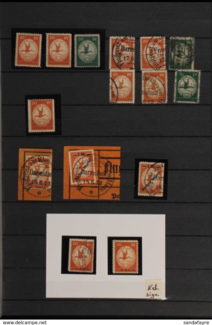 1912 RHINE AND MAIN AIRMAIL COLLECTION  Attractive Mint And Used Collection Of These Early Air Stamps Including 1912 Set - Other & Unclassified