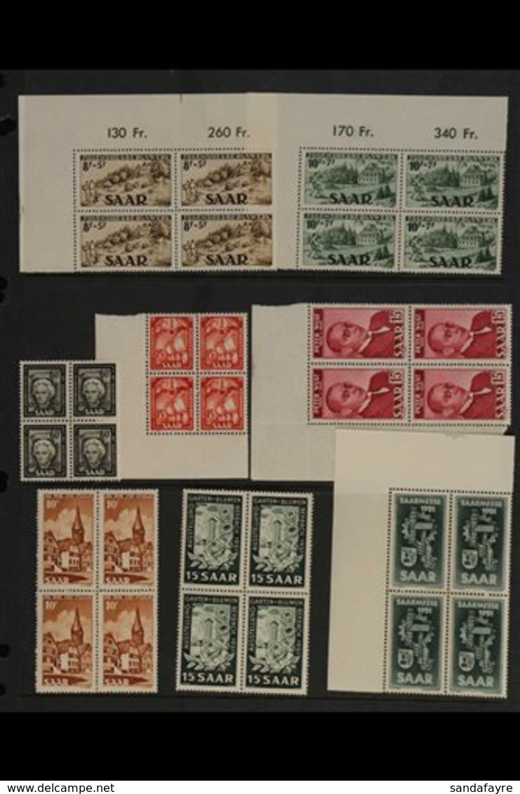 1949-1955 SUPERB MINT BLOCKS OF FOUR  All Different Collection Including Several Corner Blocks. At Least Two Stamps In E - Other & Unclassified