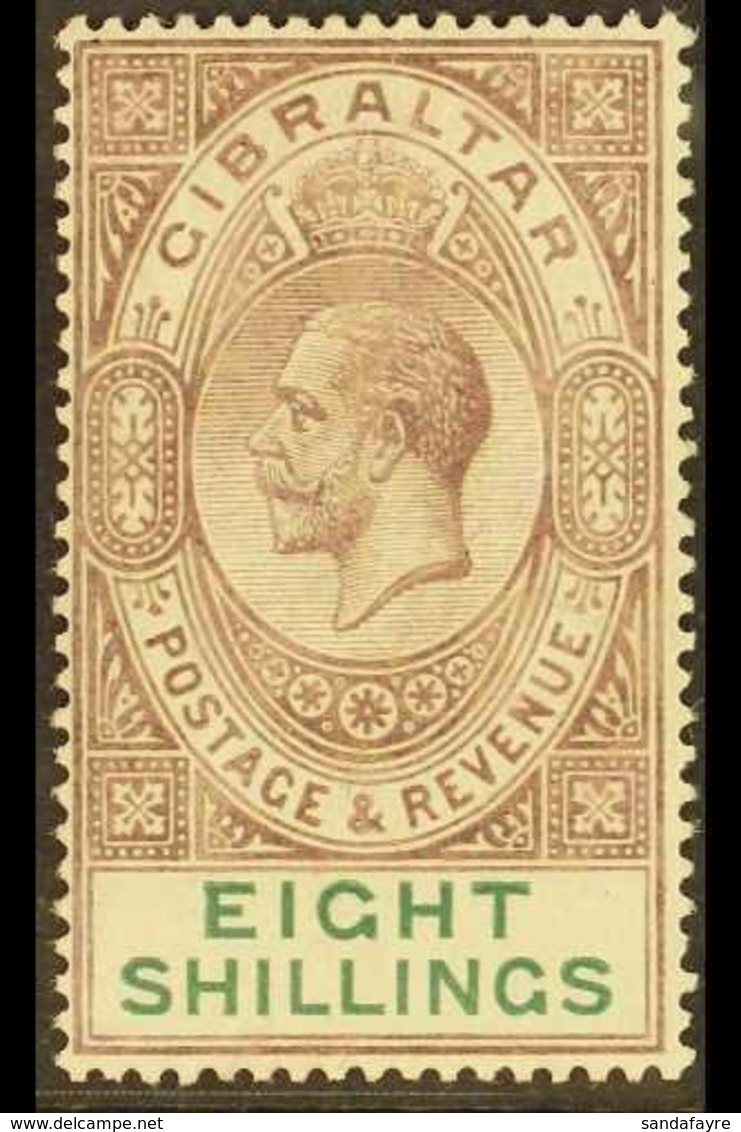 1921-27  8s Dull Purple And Green, Wmk Mult Script CA, SG 101, Mint Lightly Hinged. Fresh! For More Images, Please Visit - Gibraltar