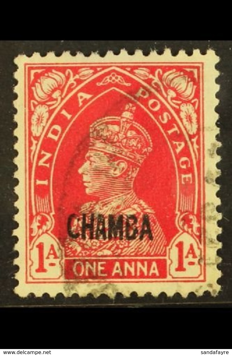 CHAMBA  1942-47 1a Carmine, SG 101, Fine Used For More Images, Please Visit Http://www.sandafayre.com/itemdetails.aspx?s - Other & Unclassified