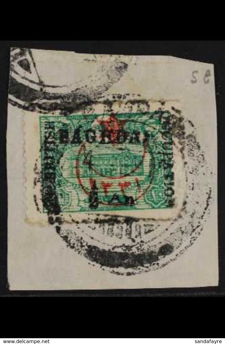 1917  ½a On 10pa Green (GPO, Constantinople), SG 13, Used Tied To Piece. For More Images, Please Visit Http://www.sandaf - Iraq