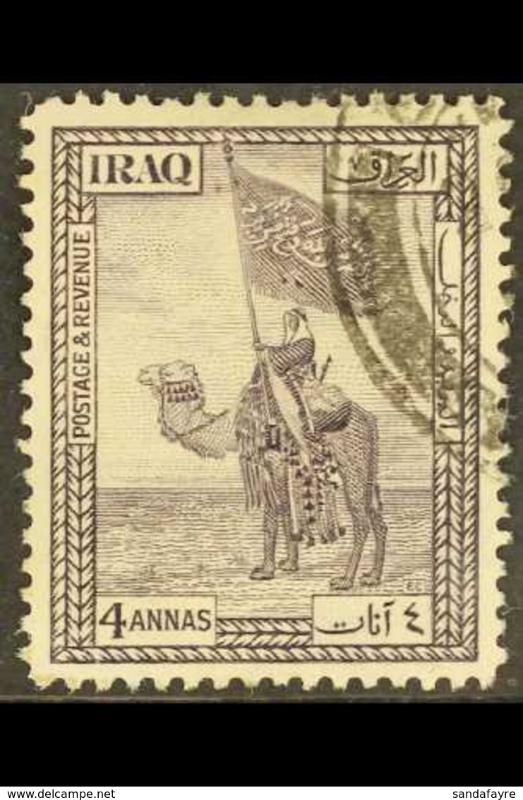 1923-25  4a Violet Camel Corps WATERMARK CROWN TO LEFT OF CA Variety, SG 46w, Very Fine Used, Fresh. For More Images, Pl - Iraq