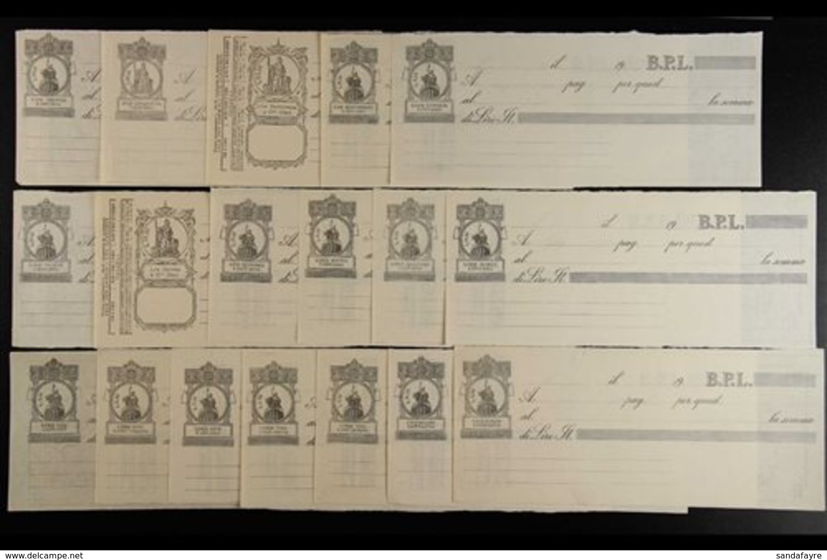 REVENUES - STAMPED PAPER  Range Of Unused Documents From The First Half Of The 20th Century Bearing Printed Or Adhesive  - Non Classificati