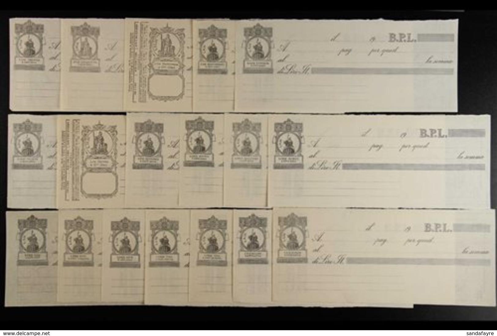 REVENUES - STAMPED PAPER  Range Of Unused Documents From The First Half Of The 20th Century Bearing Printed Or Adhesive  - Unclassified