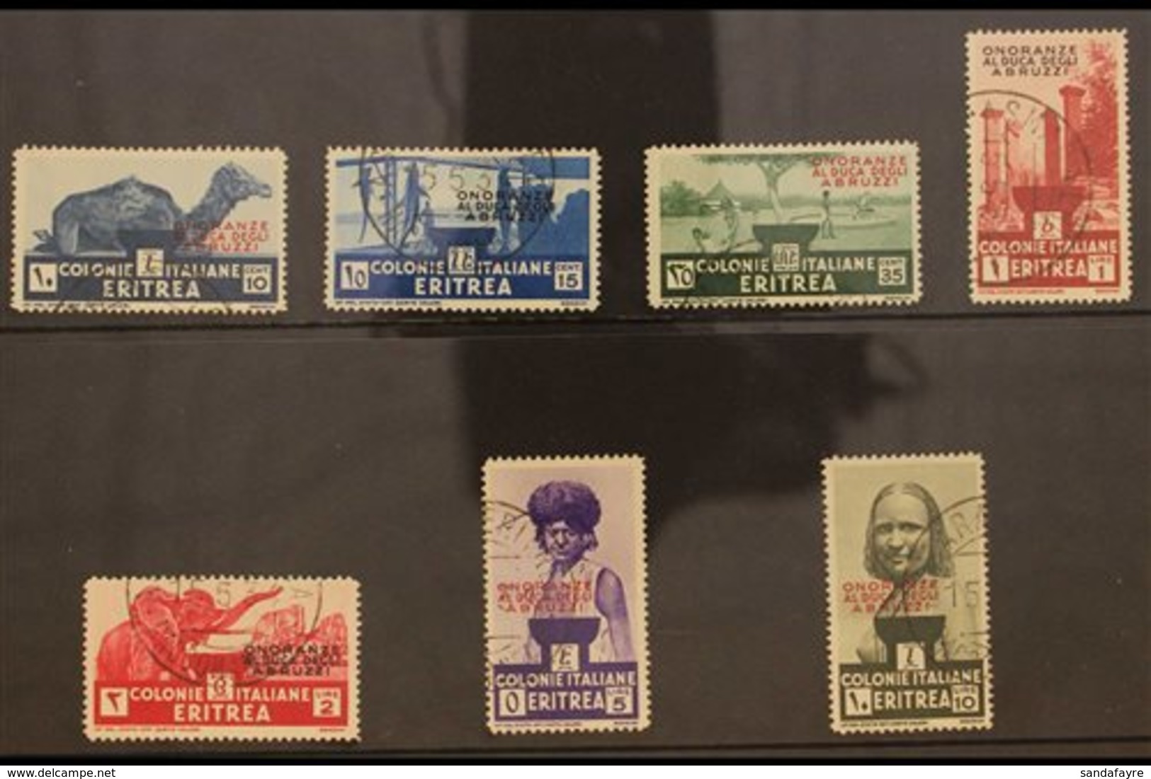 ERITREA  1934 Duke Of The Abruzzi Complete Set (Sass S. 44, SG 209/15), Very Fine Used. (7 Stamps) For More Images, Plea - Other & Unclassified