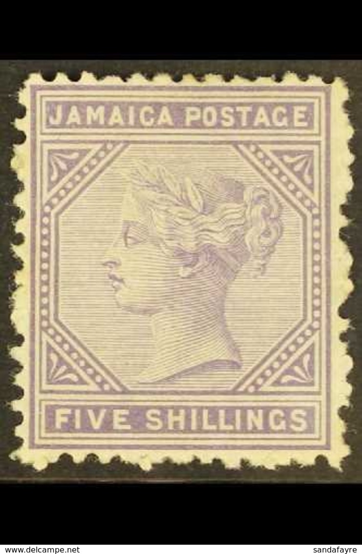 1875  5s Lilac, SG 15, Fine Mint.  For More Images, Please Visit Http://www.sandafayre.com/itemdetails.aspx?s=636036 - Giamaica (...-1961)