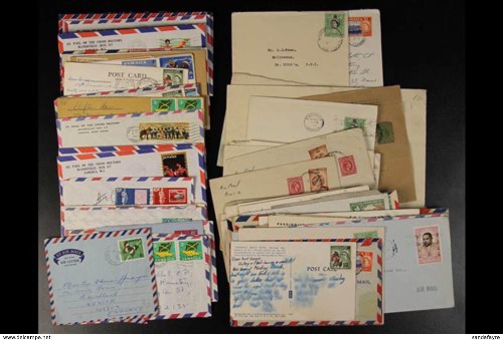 1890's-1970's COVERS & CARDS.  An Interesting Hoard Of Commercial Mail With The Strength In KGVI And QEII Period, Includ - Jamaica (...-1961)