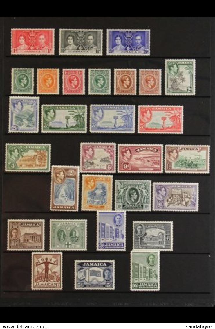 1937-52 COMPLETE KGVI MINT.  An Attractive Complete Run Of Issues From The 1937 Coronation To The 1952 Caribbean Scout J - Giamaica (...-1961)