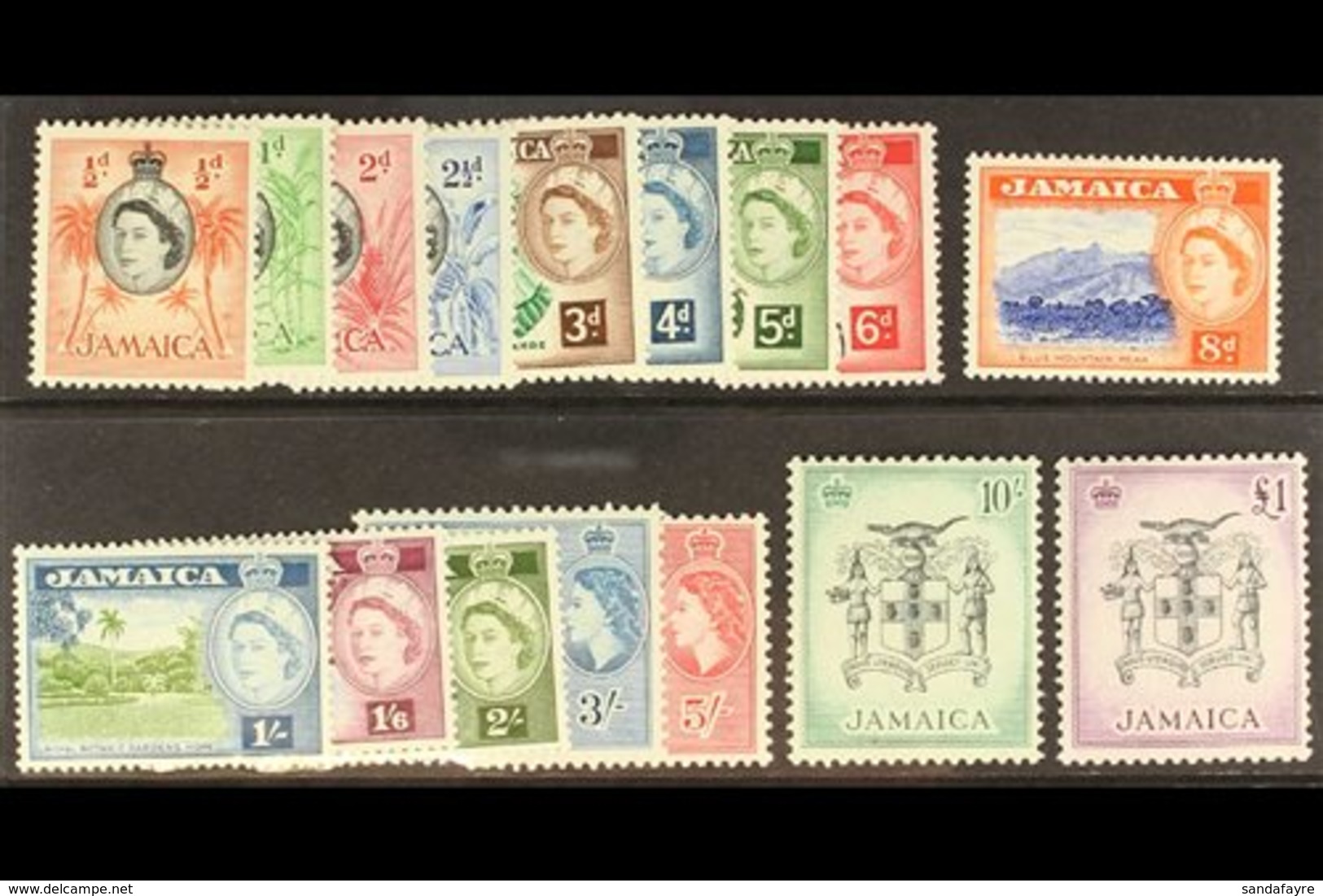 1956-58  Complete Definitive Set, SG 159/174, Never Hinged Mint. (16 Stamps) For More Images, Please Visit Http://www.sa - Giamaica (...-1961)