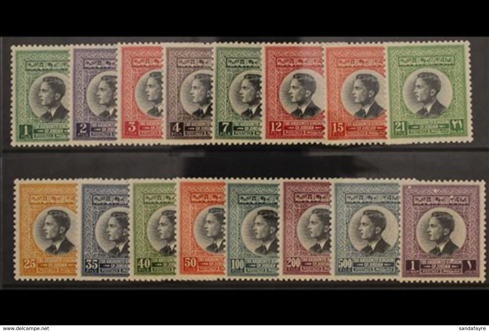 1959  Hussein Set, SG 480/95, Very Lightly Hinged Mint (16 Stamps) For More Images, Please Visit Http://www.sandafayre.c - Jordanien