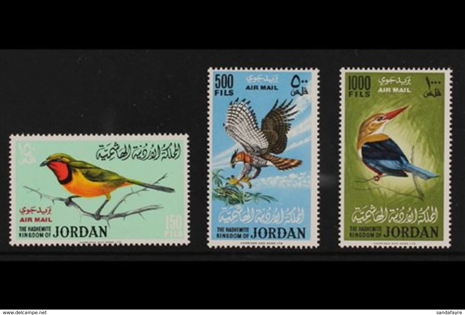 1964  Air Birds Complete Set, SG 627/29, Very Fine Mint, Fresh. (3 Stamps) For More Images, Please Visit Http://www.sand - Jordan