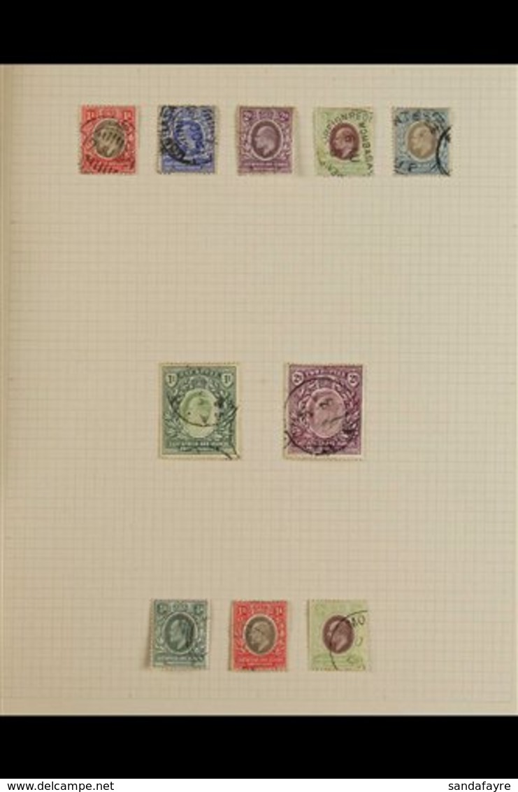 1903-21  KEVII & KGV USED GROUP Includes Highly Catalogued 1903-04 ½a & 3a, 1904-07 Wmk MCA Values To 8a, Plus 1r & 2r V - Vide