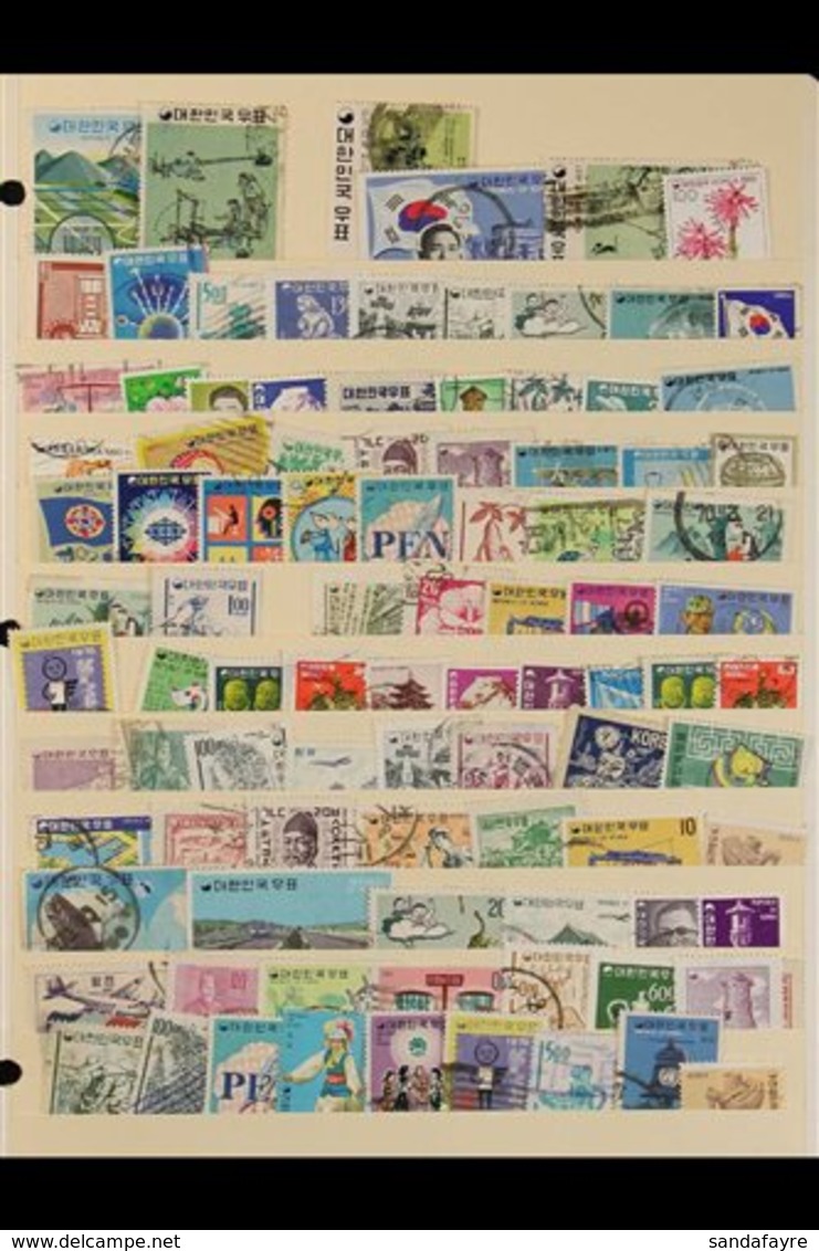1950's-1970's COLLECTION  On Stock Pages, Some Mint But Mostly Used Stamps On Stock Pages, Includes 1966 Freedom House M - Corea Del Sud