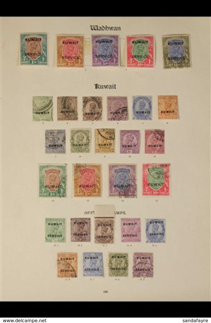 1922 - 1924 SETS ON "IMPERIAL" ALBUM PAGE.  Mint & Used Includes The 1923-24 Set Complete (SG 1/15) The 2r To 10r With T - Kuwait