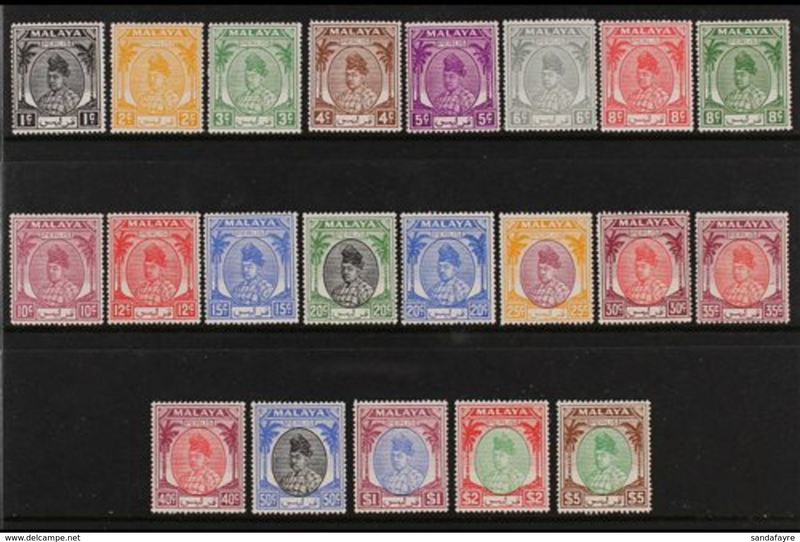 PERLIS  1951-55 Raja Complete Definitive Set, SG 7/27, Very Fine Mint (21 Stamps) For More Images, Please Visit Http://w - Other & Unclassified