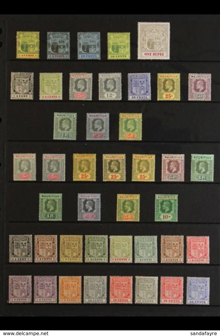 1904-1935 OLD TIME MINT COLLECTION.  A Delightful, Chiefly ALL DIFFERENT, Fine Mint Collection Presented On A Pair Of St - Mauritius (...-1967)