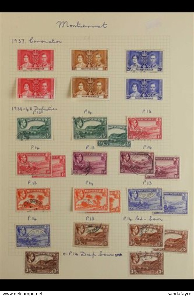 1937-1968 ATTRACTIVE COLLECTION  A Most Useful, Mint & Used (mostly Used) Collection Presented On Album Pages That Inclu - Montserrat