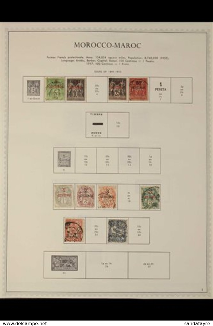 1891-1971 INTERESTING COLLECTION  On Pages, Mint & Used Virtually All Different Stamps, Includes FRENCH MOROCCO 1891-190 - Other & Unclassified