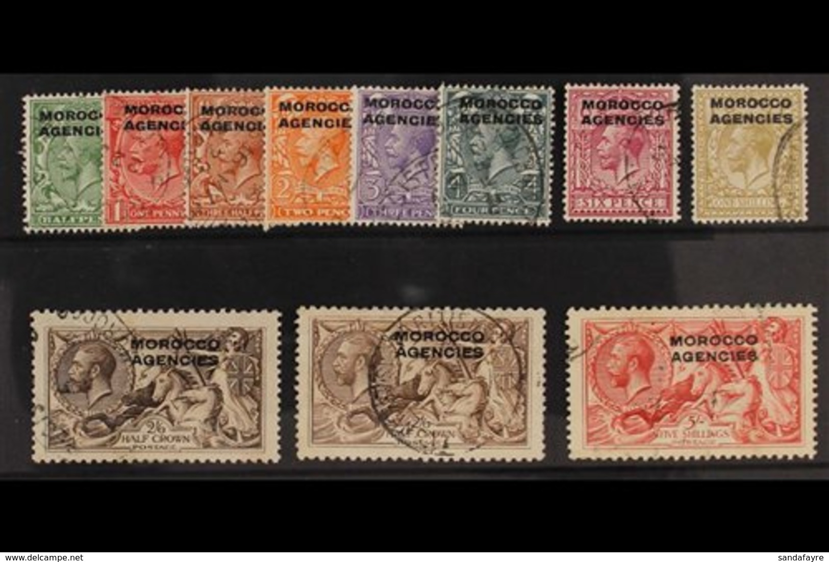 BRITISH  1914-31 Complete Set With Both Waterlow And Bradbury 2s6d, SG 42/54, Very Fine Used. (11 Stamps) For More Image - Altri & Non Classificati
