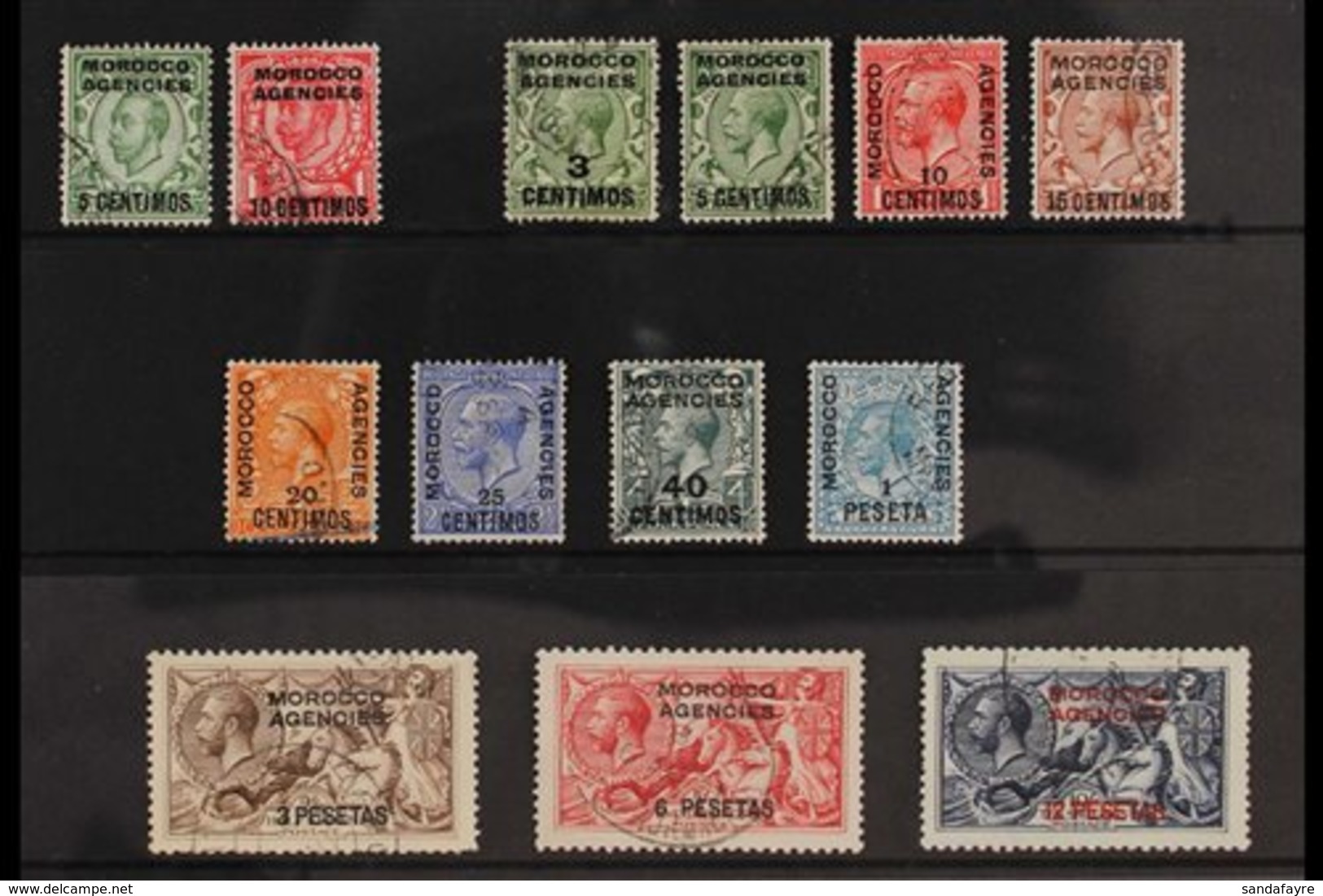 SPANISH  1914-26 Complete Set, SG 128/142, Very Fine Used. Also With The 1912 Downey Head Set. (13 Stamps) For More Imag - Sonstige & Ohne Zuordnung