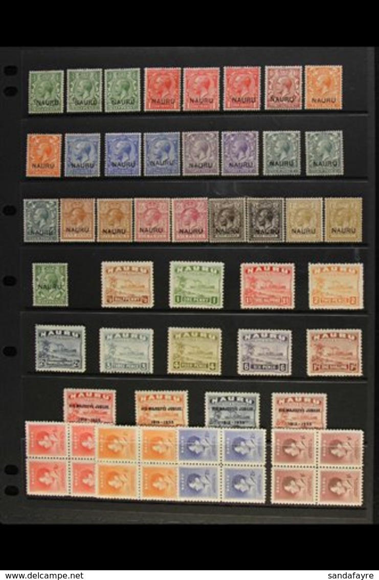 1916-66 MINT & NHM HOARD  Presented On Stock Pages With 1916-23 KGV Set To 1s, 1924-48 Freighter Set Of Values To 1s, 19 - Nauru