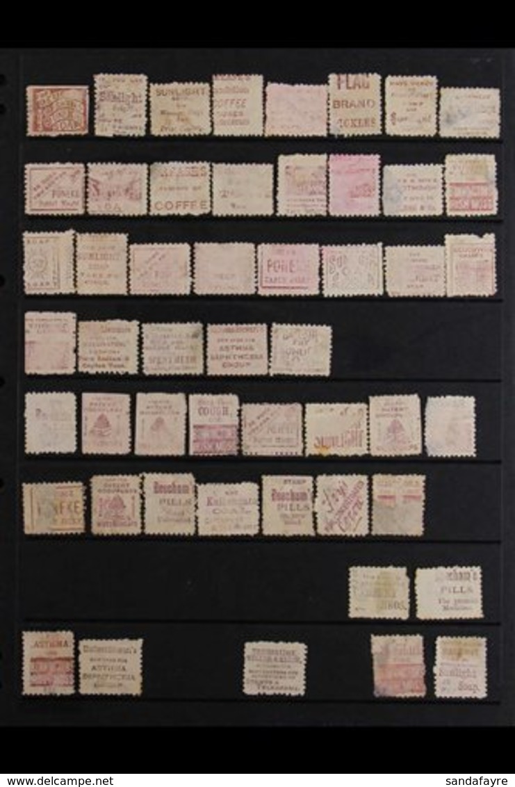 1882-1900 ADVERTS ON REVERSE  ACCUMULATION Of These Fascinating Stamps, We See 1d X21, 2d X30, 2½d X13, 3d X7, 4d X2, 6d - Sonstige & Ohne Zuordnung