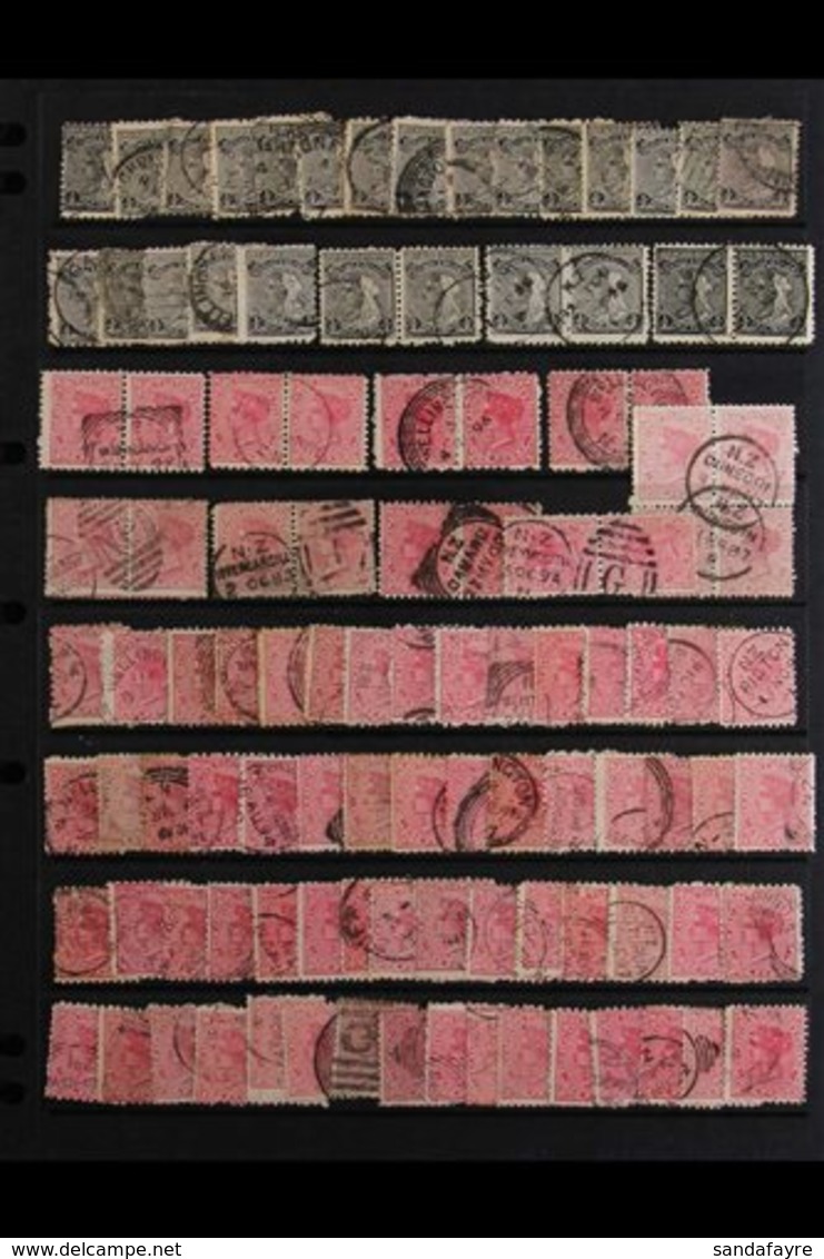 1882-1900  USED ACCUMULATION Range Of Values Between ½d And 1s, Some Pairs And 1d In A Block Of Four, Some Nice Clear Po - Altri & Non Classificati