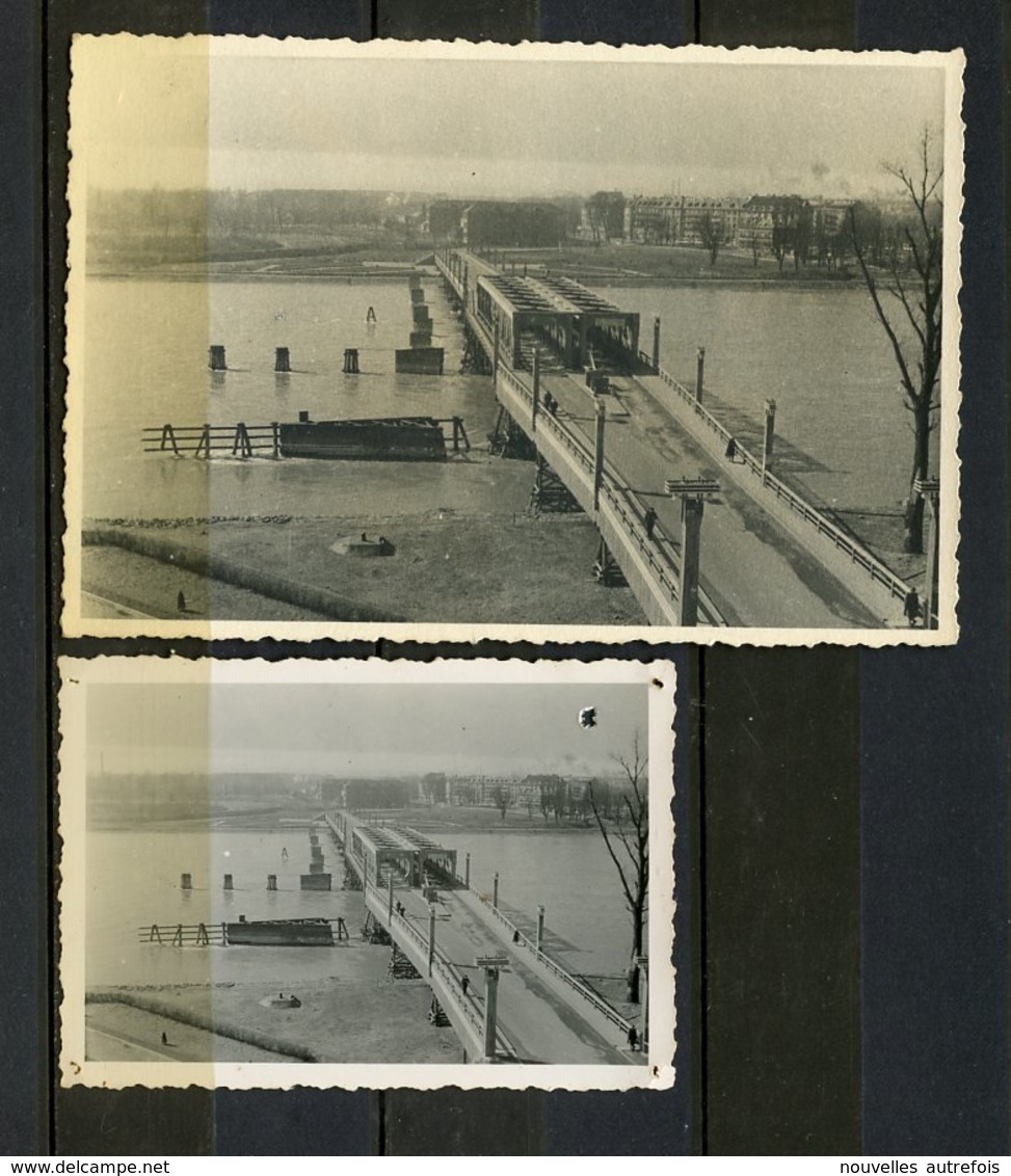 LOT DE PHOTOS DES PONTS SUR LE RHIN - ENTRE STRASBOURG ET KEHL - PHOTOS PRISENT ENTRE 1939 ET APRES 1945 - INFOS LIENS.