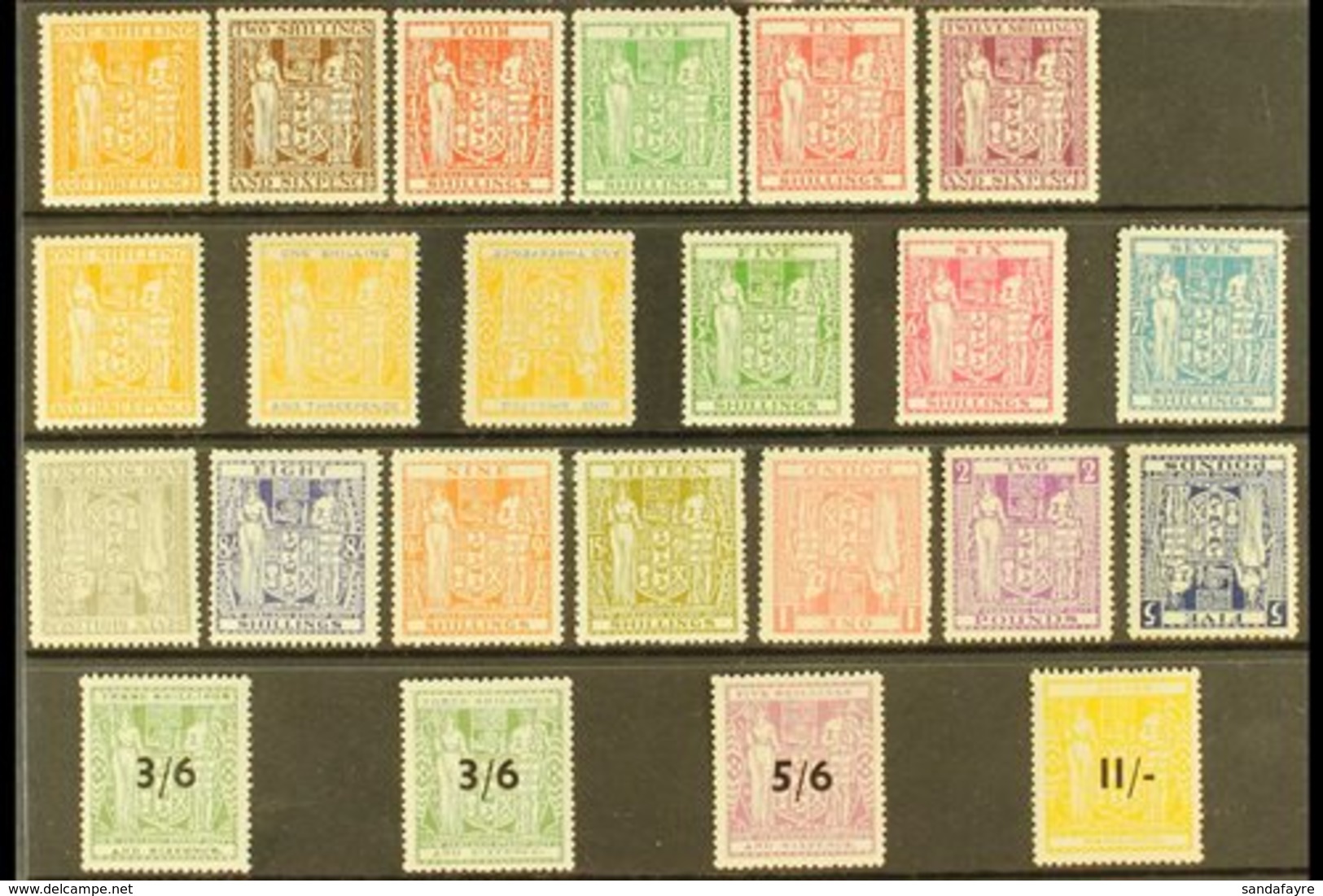 1931-58 MINT POSTAL FISCAL COLLECTION  An Attractive Collection Presented On A Stock Card That Includes 1931-40 Range Wi - Andere & Zonder Classificatie