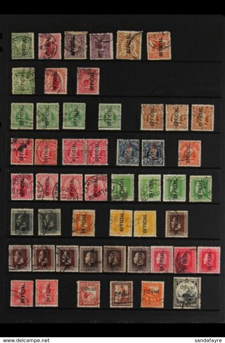 OFFICIALS  1907-1963 OLD TIME USED COLLECTION Presented On Stock Pages With Useful 19th Century Range To 1s, KEVII Range - Altri & Non Classificati