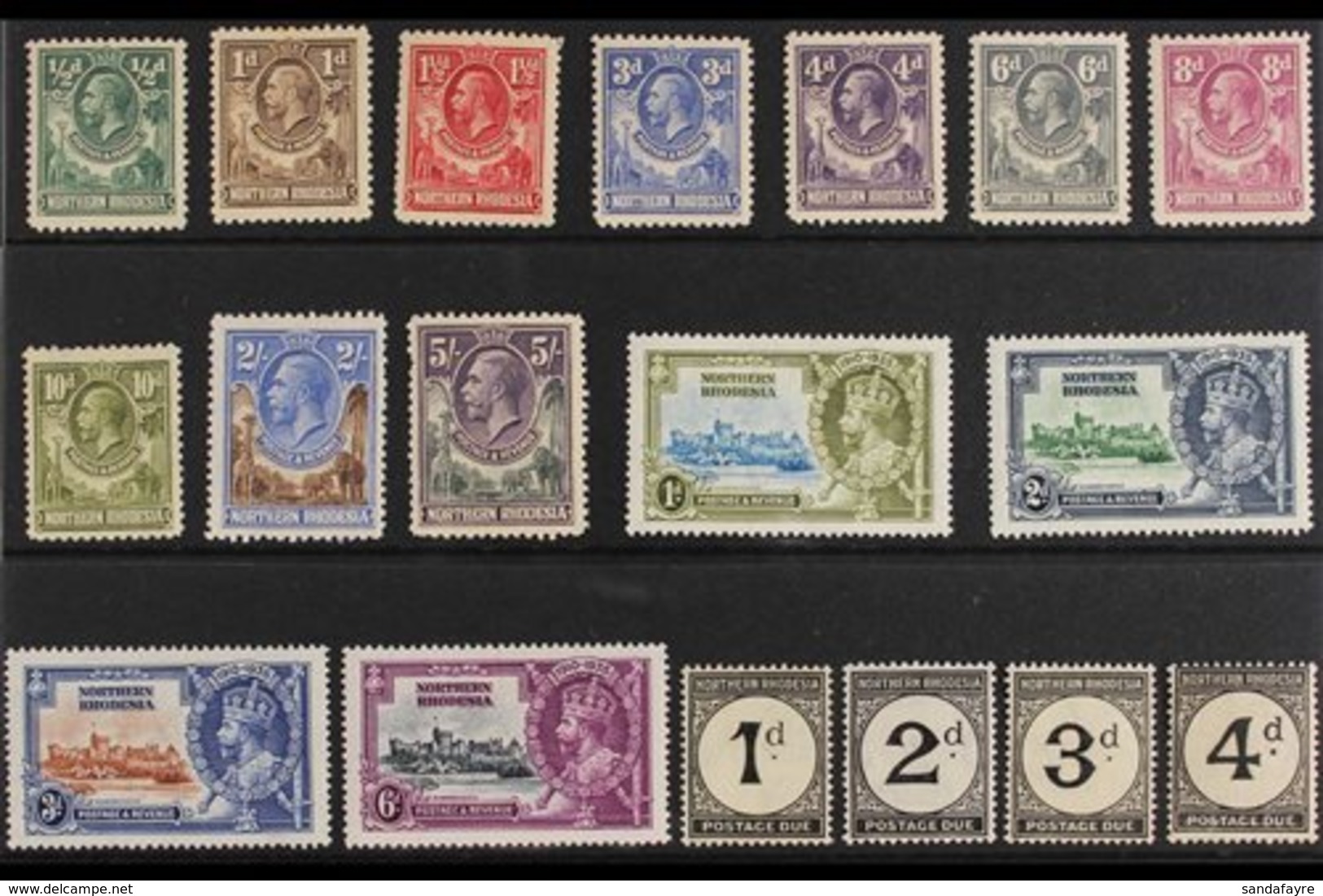 1925-1935 ALL DIFFERENT MINT  With 1925-29 Definitive Range To 2s And 5s, 1935 Jubilee Set, Plus 1929 Postage Due Set, M - Nordrhodesien (...-1963)