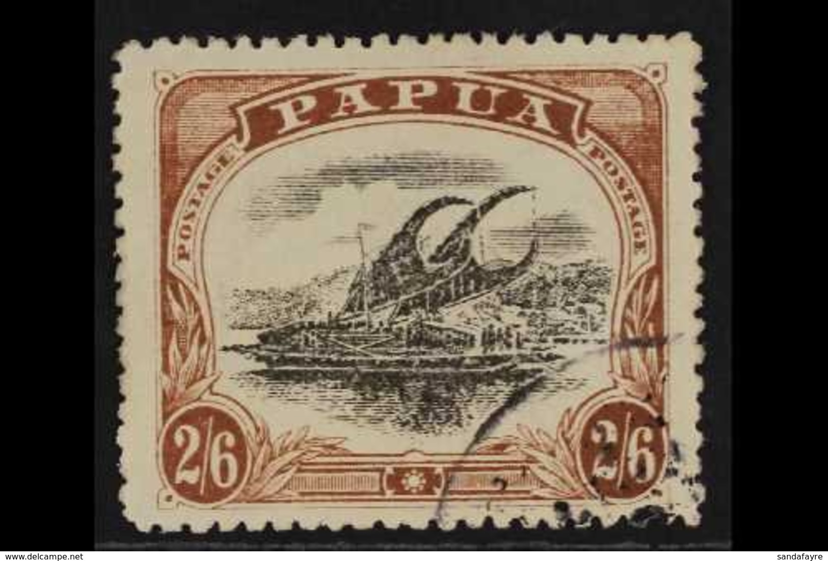 1910-11  2s6d Black & Brown Lakatoi Type C, SG 83, Fine Cds Used, Fresh. For More Images, Please Visit Http://www.sandaf - Papua Nuova Guinea