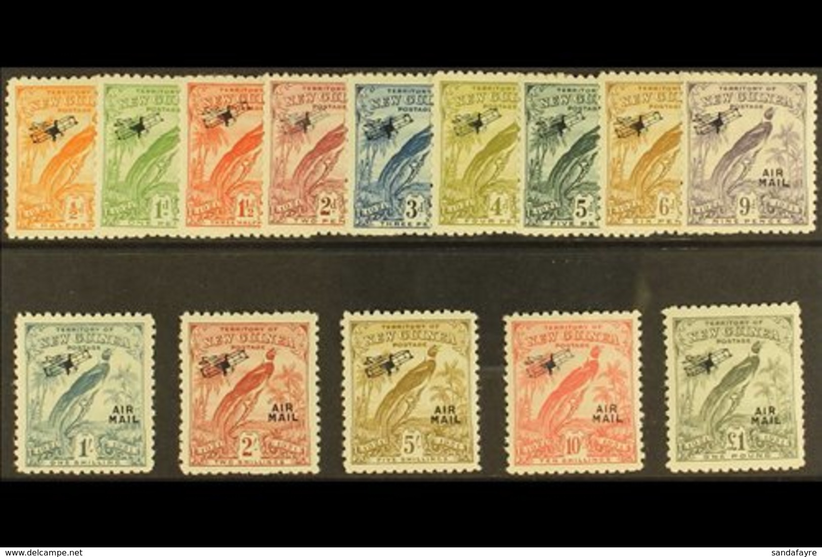 1931  Air Overprinted Set Complete, SG 163/76, Never Hinged Mint (14 Stamps) For More Images, Please Visit Http://www.sa - Papua Nuova Guinea