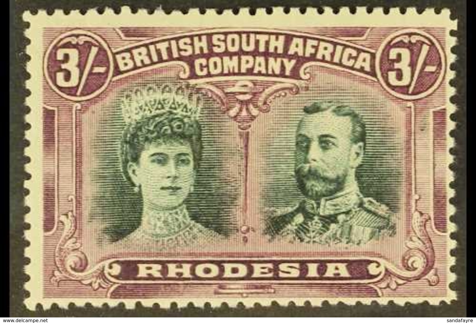 1910-13  3s Green & Violet, Double Head, SG 158, Fine Mint. For More Images, Please Visit Http://www.sandafayre.com/item - Other & Unclassified