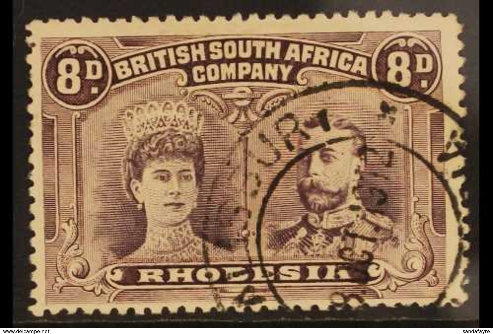 1910-13  8d Dull Purple And Purple Double Head, SG 147, Neat Salisbury 1912 Cds. For More Images, Please Visit Http://ww - Other & Unclassified