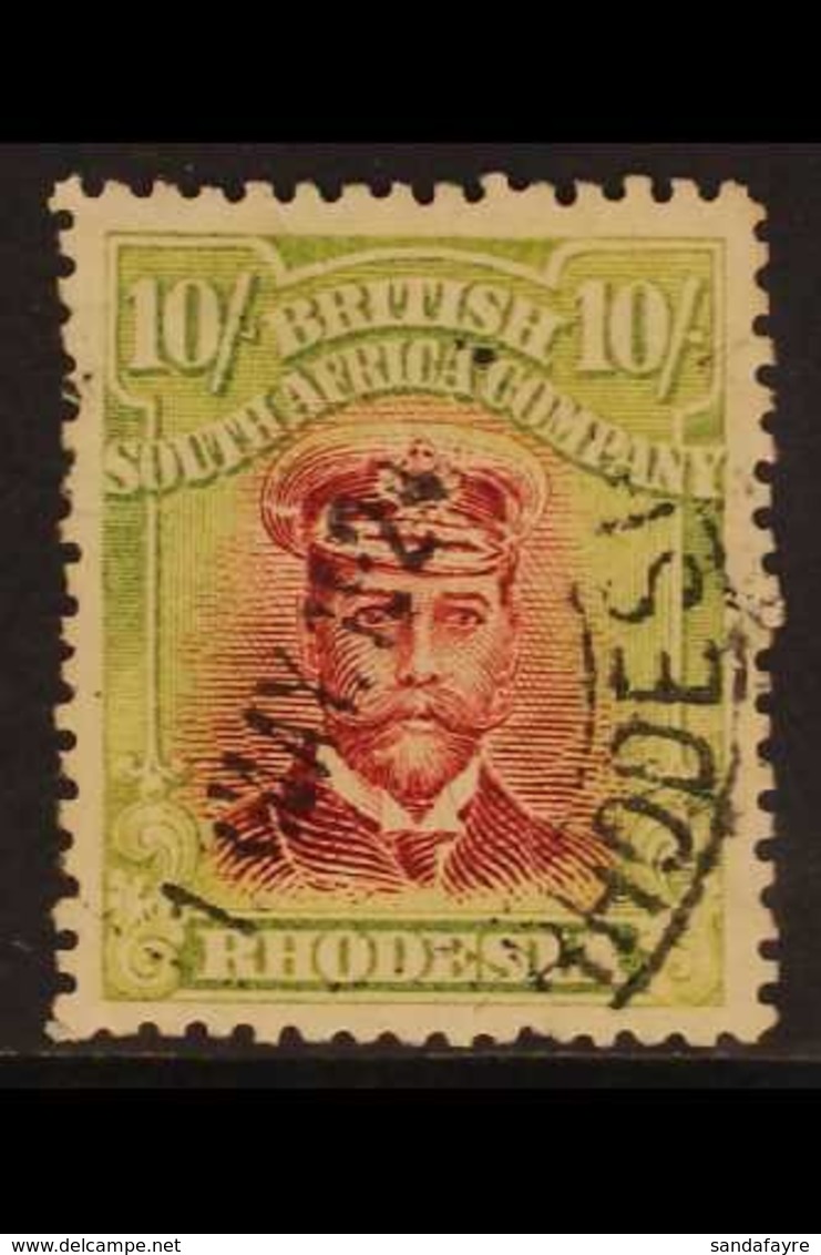 1922-24  10s. Crimson And Bright Yellow-green Admiral On White Paper, SG 309, Fine Cds Used For More Images, Please Visi - Other & Unclassified