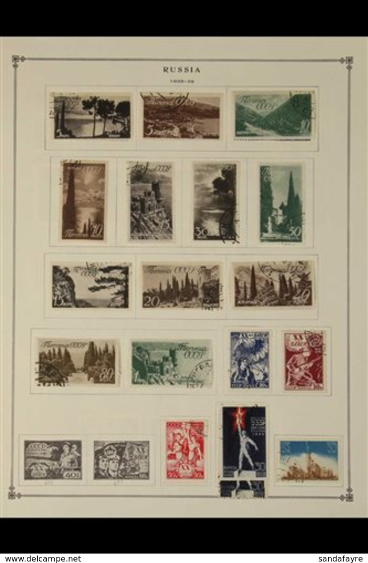 1938-1950 COMPREHENSIVE FINE USED COLLECTION  On Pages, All Different, Highly Complete For The Period, Includes 1938 Lan - Sonstige & Ohne Zuordnung