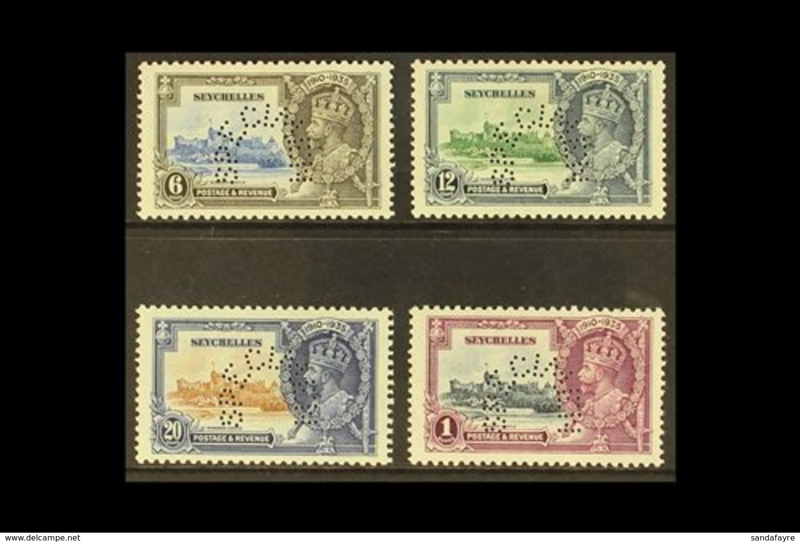 1935  Silver Jubilee Set, Perf. "SPECIMEN", SG 128/131s, Fine Mint. (4 Stamps) For More Images, Please Visit Http://www. - Seychelles (...-1976)