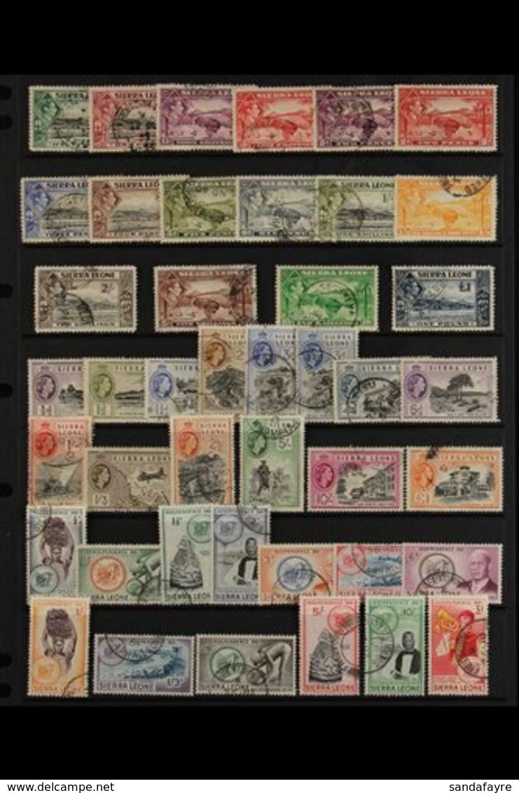 1938-61 USED SETS  A Trio Of Used Sets That Includes The 1938-44 Set, 1956-61 Set Plus 3d Perf Variant & 1961 Independen - Sierra Leone (...-1960)