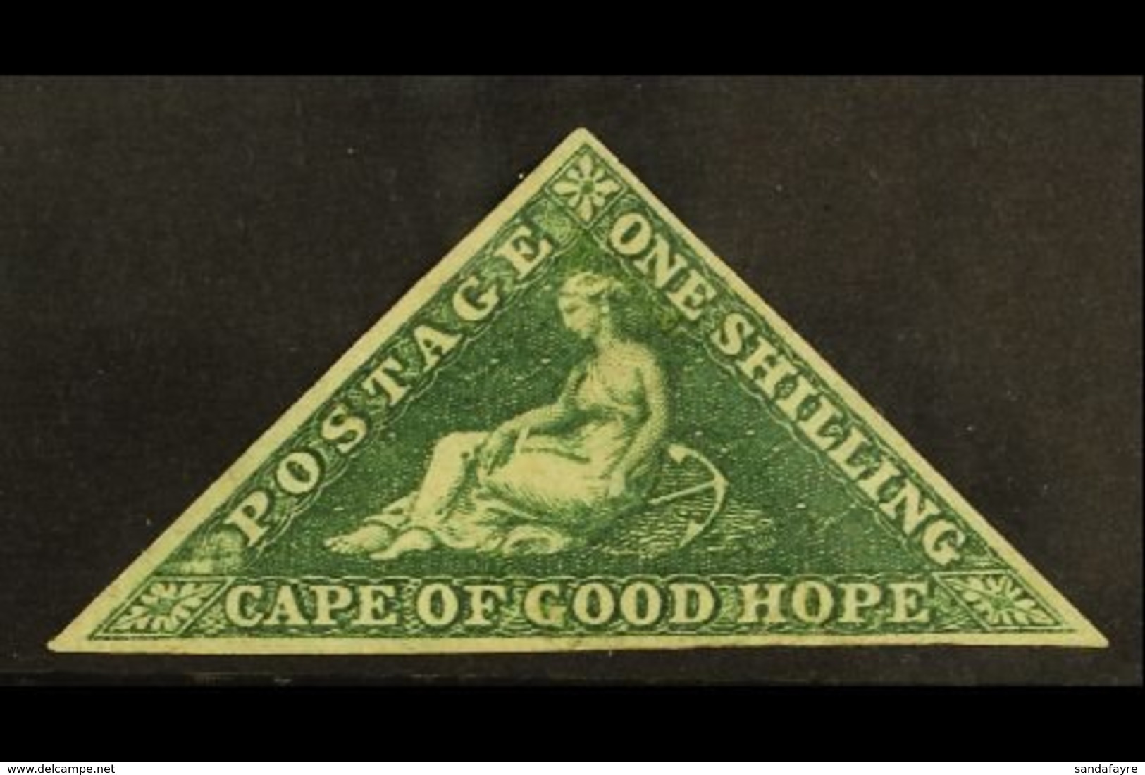 CAPE OF GOOD HOPE  1855-63 1s Deep Dark Green, SG 8b, MINT With 3 Good Neat Margins & Large Part OG. Lovely For More Ima - Unclassified