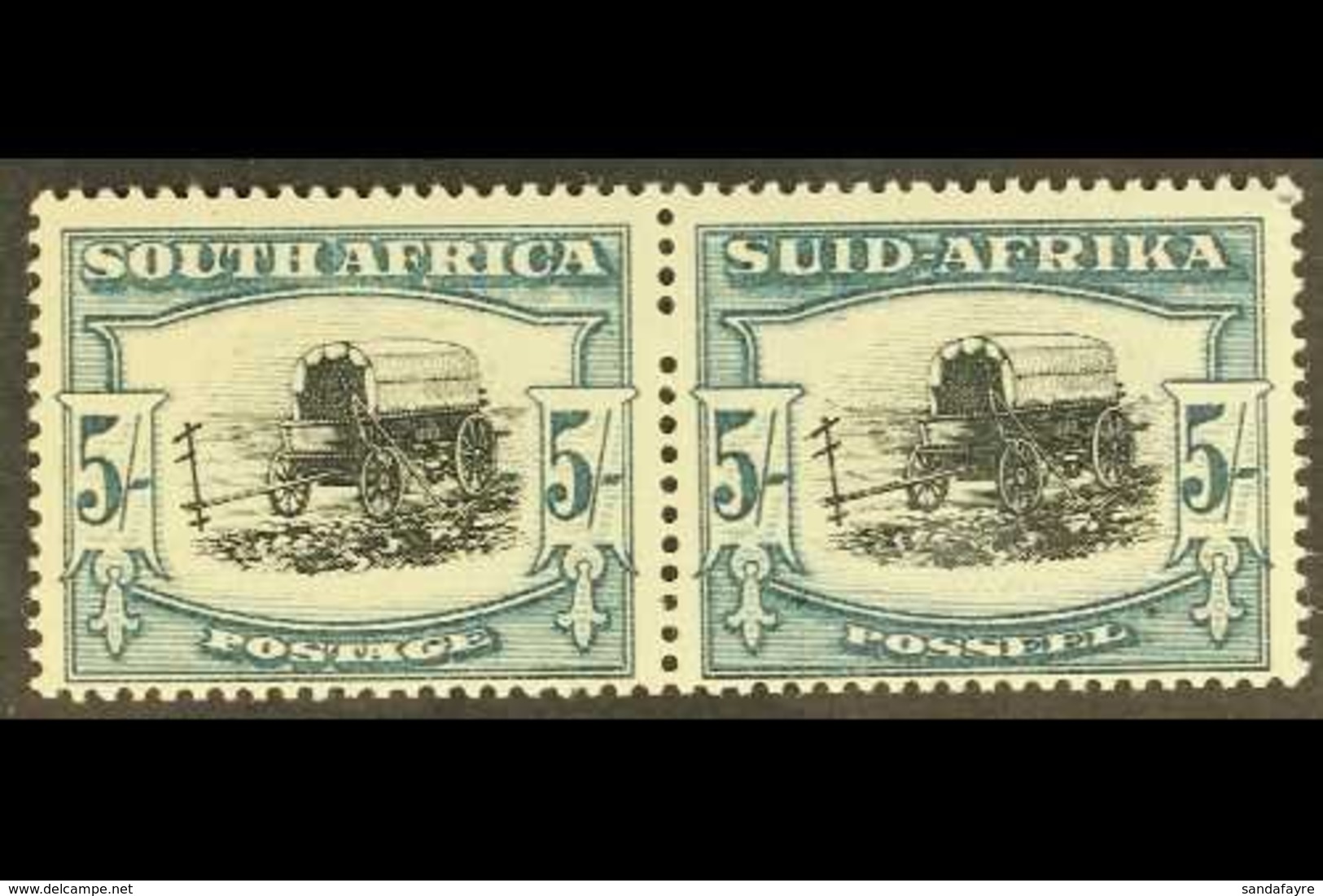 1933-48  5s Black & Blue-green, BROKEN YOKE-PIN VARIETY, SG 64ba, Never Hinged Mint. For More Images, Please Visit Http: - Unclassified