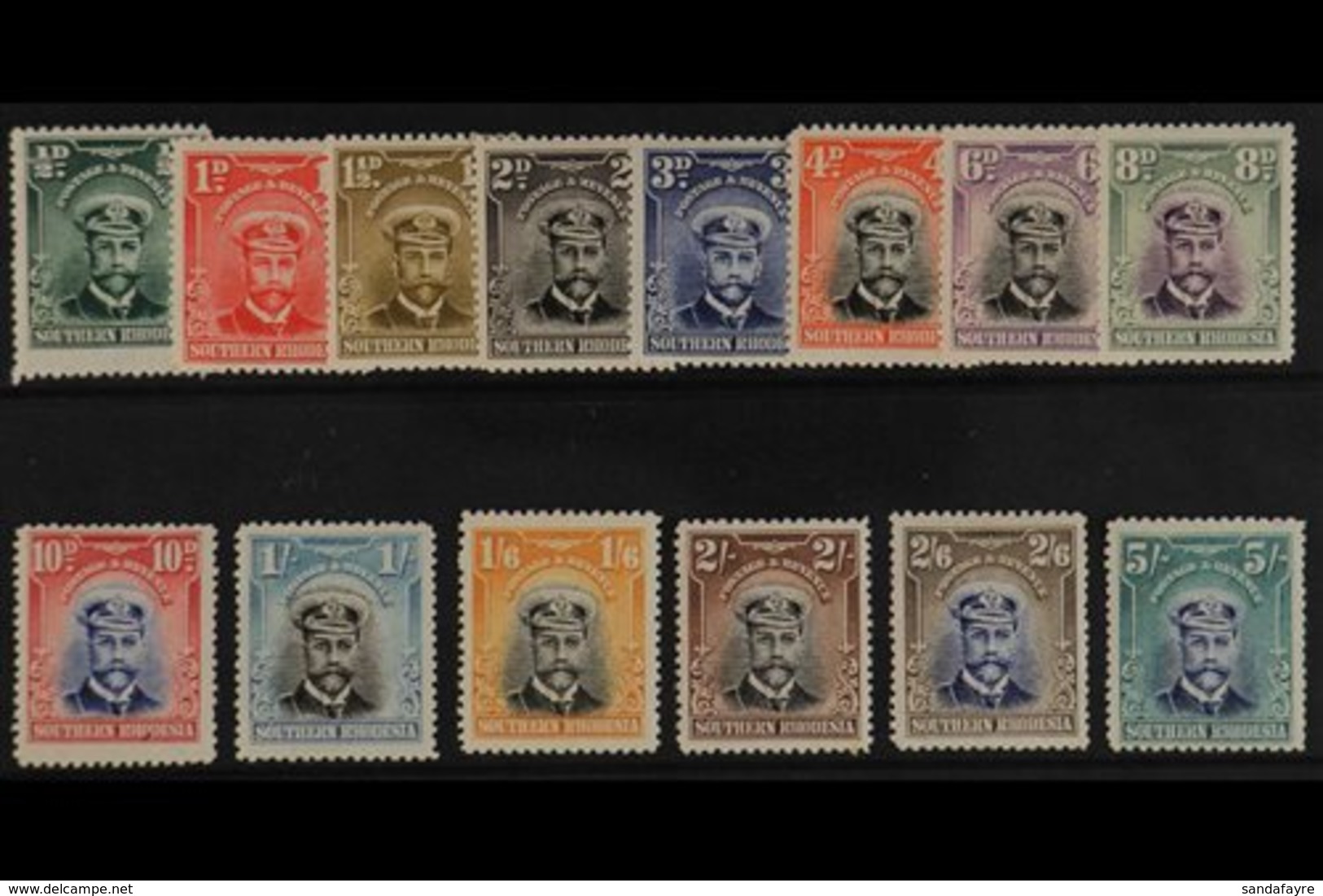 1924-29  Definitive Set Complete, SG 1/14, Very Fine Mint (14 Stamps) For More Images, Please Visit Http://www.sandafayr - Südrhodesien (...-1964)