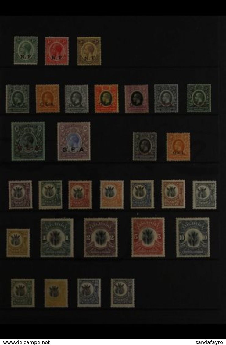 1916-1931 ALL DIFFERENT MINT COLLECTION  With 1916 "N.F." Overprinted Set To 3d; 1917-21 "G.E.A."overprinted Range To 5R - Tanganyika (...-1932)