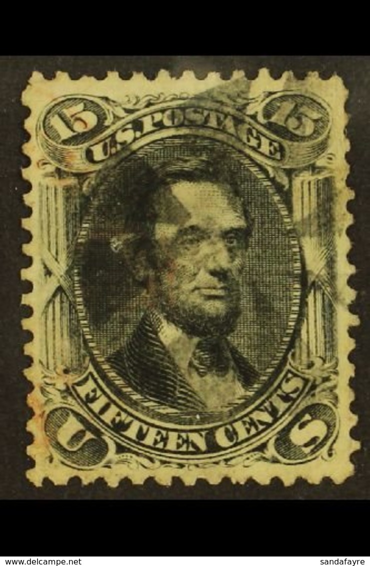 1866  15c Grey-black Lincoln (SG 73, Sc 77), Lightly Used With Extremely Fine Centering. For More Images, Please Visit H - Altri & Non Classificati