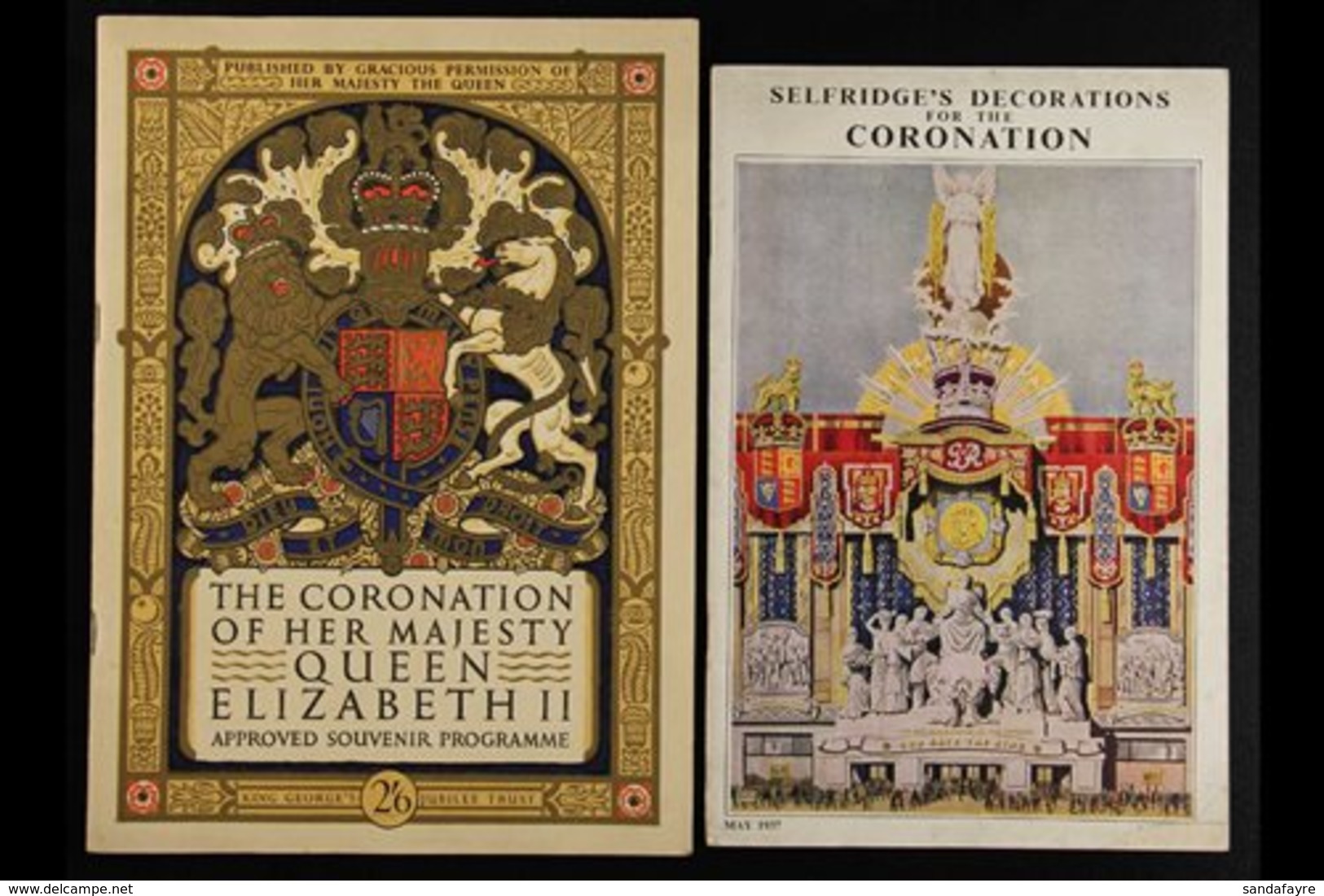 CORONATION SOUVENIR PROGRAMME & BOOKLETS.  1937 'Selfridge's Decorations For The Coronation' Colour Illustrated Booklet, - Sonstige & Ohne Zuordnung