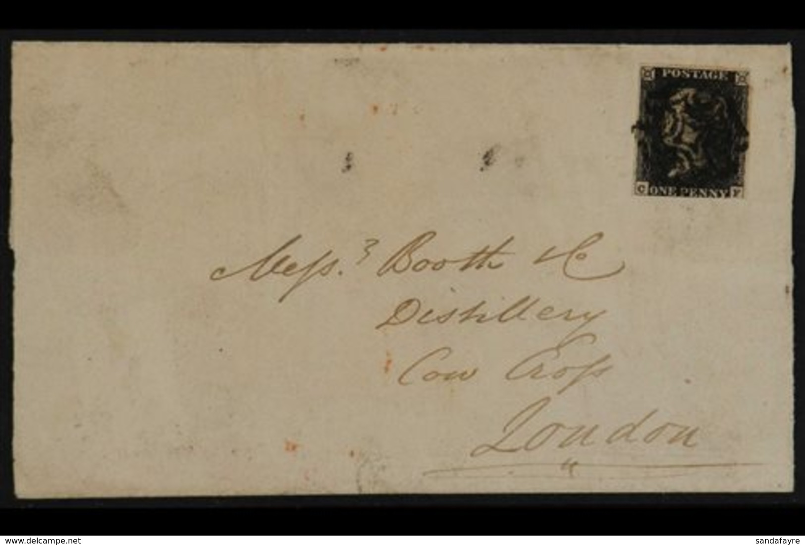 1841  (19 Mar) ELS From Cambridge To London (no Side Flaps Otherwise Intact With Full Postal Markings) Bearing 1d Black  - Ohne Zuordnung